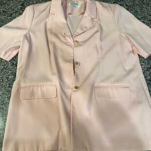 Vintage Pink Short Sleeve Blazer